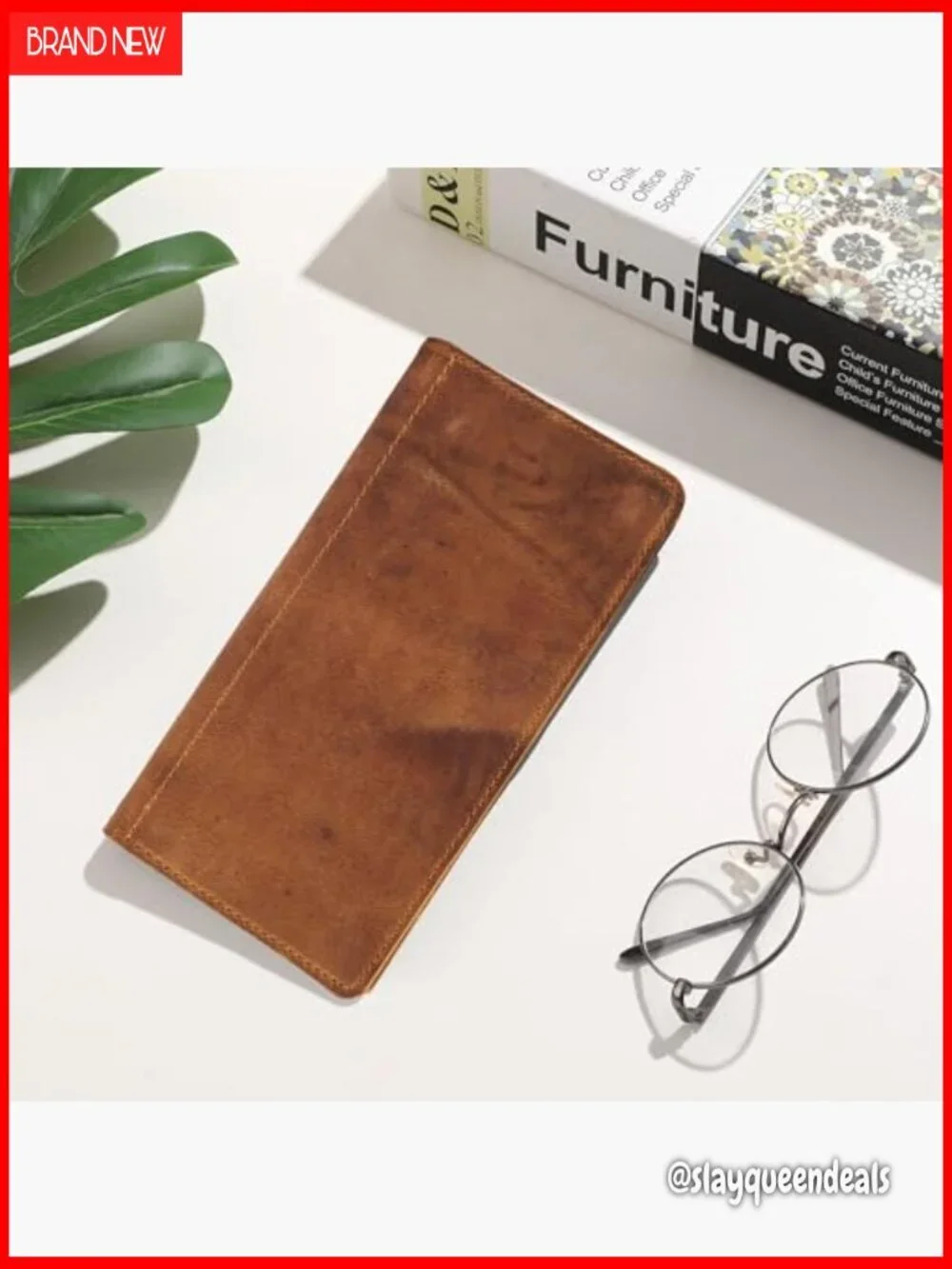 Ultra-Slim Genuine Leather RFID Blocking Bifold Wallet Long Billfold
